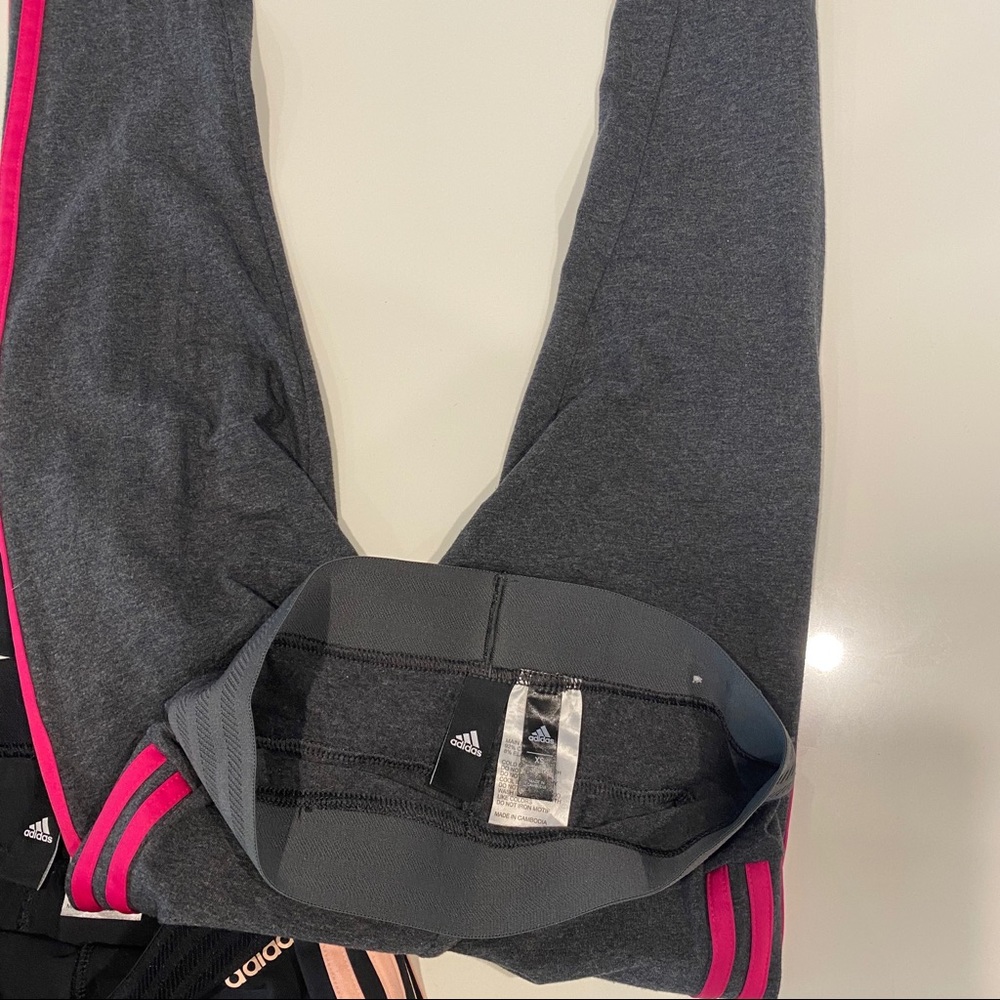 Womens Adidas Cotton striped pants 2 pairs - Picture 7 of 10